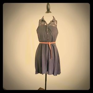 I LOVE H81 Boitique Navy A Line Dress Sz S